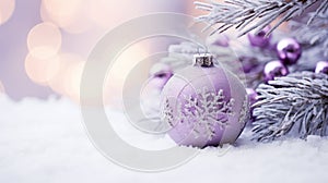 intricately purple christmas ornaments