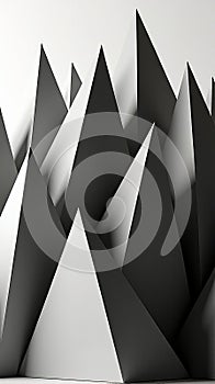 Abstract Geometry an Intriguing Display of Interlocking Pyramidal Structures Forming a Complex and Harmonious Pattern