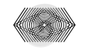 Intriguing optical illusion pattern with a hexagonal design, vector design Generative AI