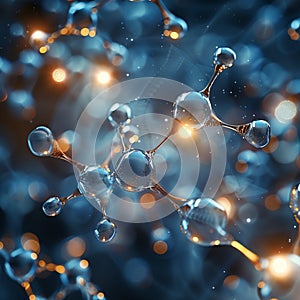 Intriguing science background showcasing molecule or atom structure