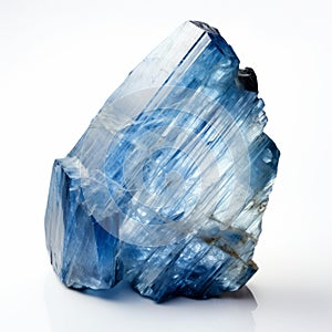 Intriguingly Taboo: Blue Topaz Crystal On White Background