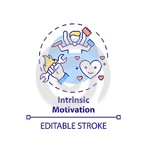 Intrinsic motivation concept icon