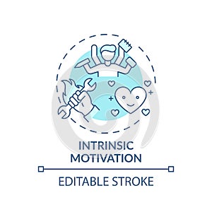 Intrinsic motivation concept icon