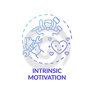 Intrinsic motivation concept icon