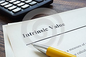 Intrinsic Value and info about it on page.