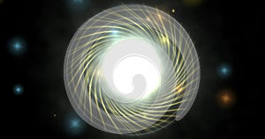 intro explosion with circles and vortex effect of light and particles