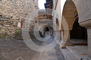 Introd castle, Aosta Valley, Italy. Main court