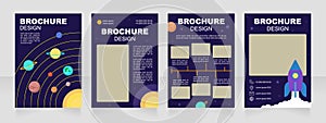 Introduction to space science blank brochure design