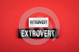 Introvert and Extrovert. Patterns of behavior, personalities, character and psychology concept