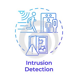 Intrusion detection blue gradient concept icon photo