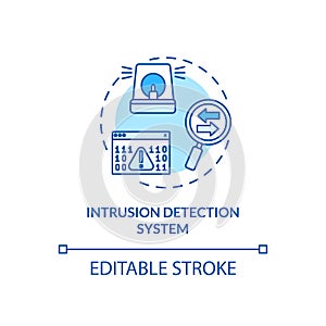 Intrusion detection system concept icon