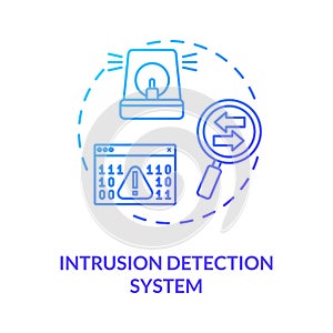 Intrusion detection system concept icon