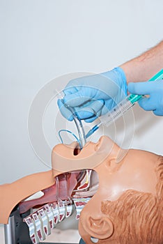 Intubation of an unconscious patient