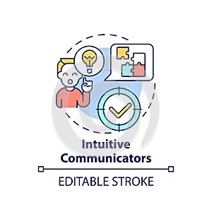 Intuitive communicators concept icon