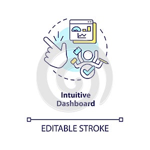 Intuitive dashboard concept icon photo