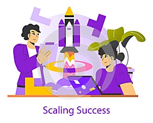 Intuitive Operation. Flat Vector Illustration