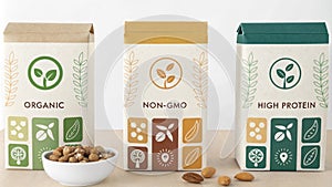 Intuitive packaging highlights the benefits making nutrition accessible and uncomplicated for users.. photo