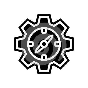 intuitive setup glyph icon vector illustration