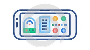 Intuitive Smart Home Control Panel Interface, vector design Generative AI