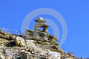 Inukshuk in the badlands