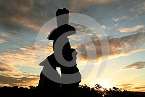 Inukshuk landscape photo