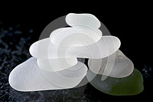 Inukshuk made of Sea Glass photo