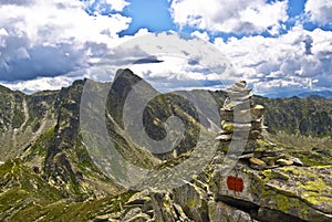 Inukshuk on Peleaga peak