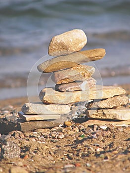 Inukshuk stone sculpture