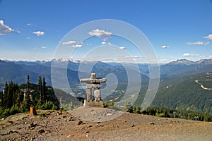 Inukshuk at Whistler Blackcomb Mountain photo