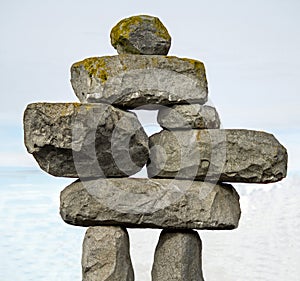 Inuksuk - A Stone Sculpture in the form of a Person - along the