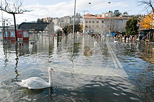 The inundation of lake Lugano