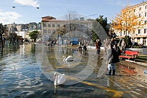 The inundation of lake Lugano