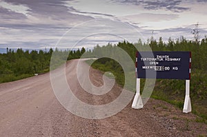 Inuvik - Tuktoyaktuk highway sign photo