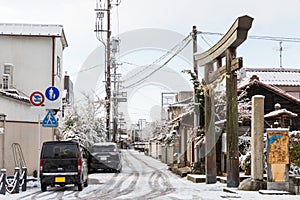 Inuyama city in winter