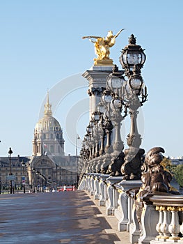 The Invalides from the Alexander III bridge, Paris photo