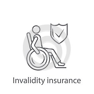 Invalidity Insurance icon. Simple element illustration. Invalidity Insurance symbol design from Insurance collection set. Can be u