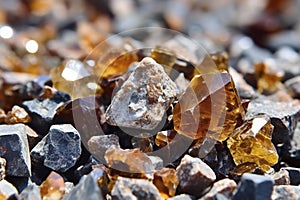 invaluable treasures of the technology industry in a small pile of rare mineral stones. AI Generated photo