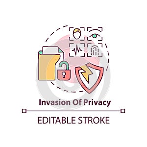 Invasion of privacy concept icon