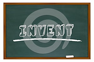 Invent Chalkboard Word Learn Invention School Education photo