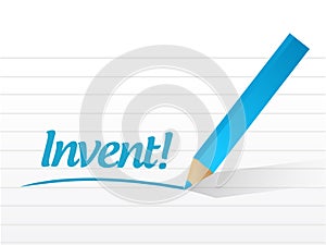 Invent message sign illustration design