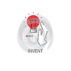 Invent New Idea Inspiration Creative Process Business Icon