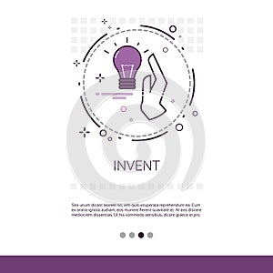 Invent New Idea Inspiration Creative Process Business Web Banner With Copy Space