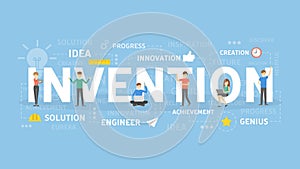 Invention concept illustration. photo