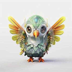 Inventive 3d Bird Illustration With Realistic And Fantastical Elements