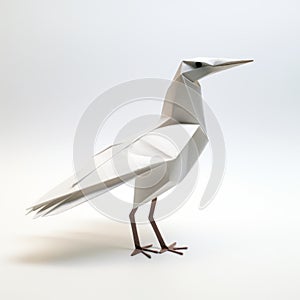 Inventive 3d Model Of Origami White Bird With Bold Structural Designs