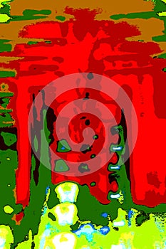 Inventive abstract expression of colored structures