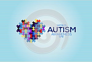 Inventive concept vector illustration for World Autism awareness day. Can be used for banners, backgrounds