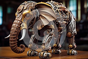 Inventive Steampunk elephant. Generate Ai