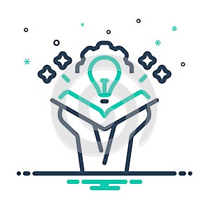Mix icon for Inventor, contriver and lightbulb