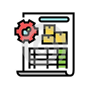 Inventario configuración un mensaje icono ilustraciones 